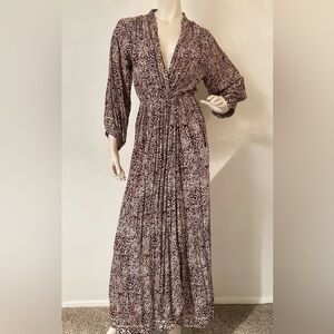 NAT by Natalie Martin long draper sexy maxi dress sz MEDIUM